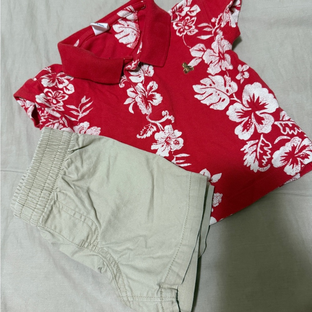 GAP Kids Red Floral Set